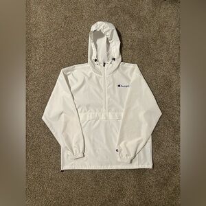 Half zip White champion windbreaker